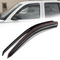 Auto Dynasty 2pcs Carbon Fiber Pattern Window Visors For 1997-2004 Dodge Dakota 2-door Tape-on Front Deflectors Rain Guards Sun 