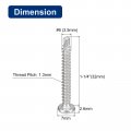 Uxcell 6 X 1-1 4 Self Drilling Screws 50pcs 304 Stainless Steel Phillips Pan Head Tapping For Wood Plastic