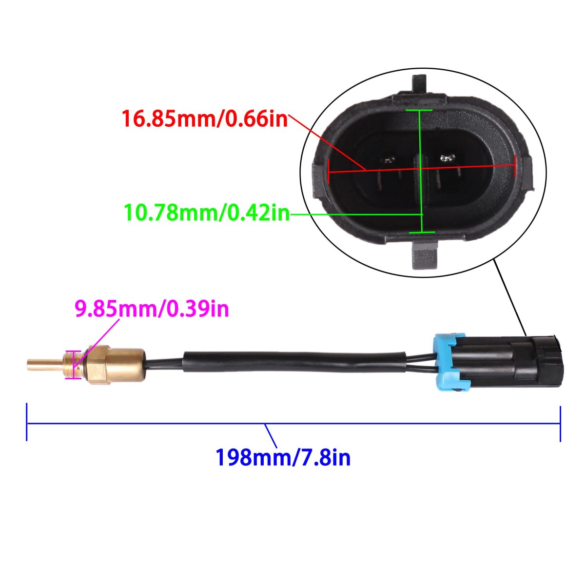 Boat Engine Temperature Sensor 8m0148668 For Mercury Mercruiser Mariner 30hp 40hp 135hp 150hp 175hp 225hp 250hp 275hp 300hp