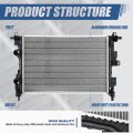 Dpi 13687 Factory Style 1-row Cooling Radiator Compatible With Jeep Compass Renegade 2 4l 2017-2022 Aluminum Core