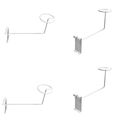 4 Pc White Hat Racks Wire Grid Wall Cap Slat Panels Gridwall Display Hook Retail Store