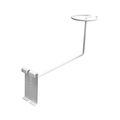 4 Pc White Hat Racks Wire Grid Wall Cap Slat Panels Gridwall Display Hook Retail Store