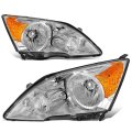 Auto Dynasty Headlights Assembly Compatible With 2007-2011 Honda Cr-v Driver And Passenger Side Halogen Headlamps Replacement 