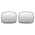 Hecasa 2pcs Hood Mirror Glass Convex For 2008-2017 Freightliner Cascadia Front Plastic Abs Black 