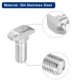 20pcs T-slot Bolts M8 X 20mm Hammer Head Bolt T Screw Drop-in Stud For 4040 Series Aluminum Extrusion Profile 304 Stainless