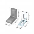Uxcell 28x18mm Cabinet Cupboard Shelf Corner Brace Plate Right Angle Bracket Gray 10pcs