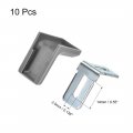 Uxcell 28x18mm Cabinet Cupboard Shelf Corner Brace Plate Right Angle Bracket Gray 10pcs