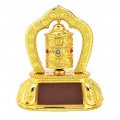 Car Spinning Prayer Wheel Solar Energy Decoration Tibetan Buddhist For Interior No Batteries Pray Peace 