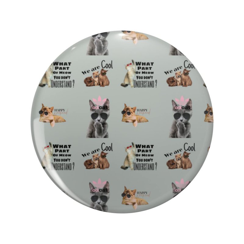 1080 Graphics Cat Stickers Packs Key Chain Double Sided Stainless Steel Keychain