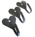 Wrought Iron Hook-heart Shaped-lot Of 3-hand 