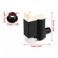 Acropix Windshield Washer Motor Pump With Grommet For Hyundai Veloster Pack Of 1 Black