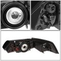 Auto Dynasty Led Drl L-bar Black Housing Clear Corner Projector Headlight Lamps Tool Kit Compatible With Ford Mustang 99-04
