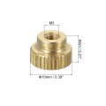 Uxcell Knurled Thumb Nuts 6pcs M3 X D10mm H8mm Brass High Head Blind Hole With Collar Round Knobs Fasteners For 3d Printer
