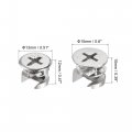 Uxcell 10pcs 15mm Dia 20pcs 13mm Furniture Cam Lock Nut Connector Fittings For Cabinet Drawer Wardrobe Panel