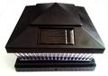 6-pack Solar Black Semi-gloss Textured Finish Post Deck Fence Cap Lights For 5 X Vinyl Pvc Or Wood Posts With White Leds And 