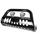 Auto Dynasty Compatible With Ford F150 Expedition 3 Inches Black Bull Bar 6 Chrome Housing Clear Lens Fog Lights