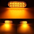 6x Led Amber Strobe Lights Vehicle Emergency For Trucks Flashing Car Windshield Bars Hazard Shiny Mount With Pads Screws Off 