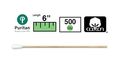 Puritan Cotton Swab Extra Large Tip 6in Wood Shaft 500 Box 