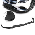 Auto Dynasty 3pcs Matte Black Front Bumper Lip Splitter Chin Compatible With Mercedes C-class W205 19-20