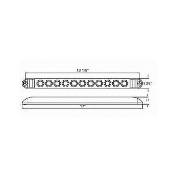 2 Sparkling Amber Led 17 Identification Light Bar Emergency Turn Signal For Truck Trailer Rv