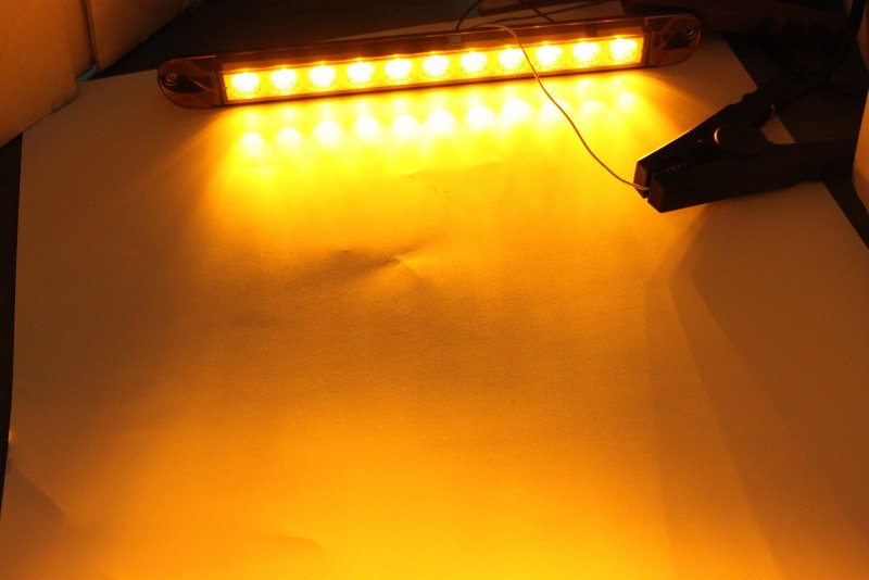 2 Sparkling Amber Led 17 Identification Light Bar Emergency Turn Signal For Truck Trailer Rv