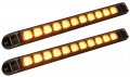2 Sparkling Amber Led 17 Identification Light Bar Emergency Turn Signal For Truck Trailer Rv 