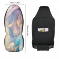 Oyihfvs Luxurious Abstract Fluid Art Mixture Of Blue And Violet Painting 2pcs Front Car Seat Covers Set Universal Fit For
