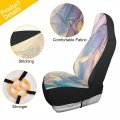 Oyihfvs Luxurious Abstract Fluid Art Mixture Of Blue And Violet Painting 2pcs Front Car Seat Covers Set Universal Fit For