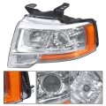 Headlights Assembly Projector Replacement For Expedition 2015-2017 Housing Chrome Lamp Set Driver Side Rh Fl1z13008f Fo2502334 