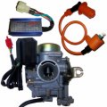 Zoom Parts 20mm Carburetor For Gy6 50 50cc Performance Cdi Box Ignition Coil Chinese Scooter
