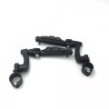 Black Peg Mounting Kit With Flat End Footpegs For Bike Equipped 1-1 2 Inch Front Engine Guard Frame Tube Iron 883 Xl883n 