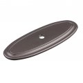 Gliderite Hardware 3 Thin Oblong Ring Backplates Graphite 1034 