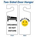 Compliancesigns Plastic Do Not Disturb Door Hanger 8x3 With English White 