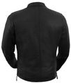 True Element Mens Modern Fit Vented Scooter Collar Motorcycle Leather Jacket Black Size Xl 