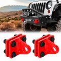 Ding Pai 2 Pack Shackles Mount D-ring Shackle Bracket With Backer Plate 5 Ton Weld Bolt On Truck Bumper Tractor Bucket Red 
