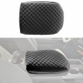 Armrest Cover Ford F150 2021 2022 2023 Center Console Protector Pad Anti Scratch Pu Leather Box Mat Black Rhombus Not For Jump 