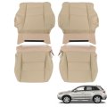 4pcs Tan Seat Cover Leather Front Bottom Driver Passenger Replacement For 2007-2012 Acura 