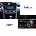 Polarlander 2pcs Lot Aluminum Ac Climate Control Ring Knob Covers Air Condition Switch Cover Compatible For 2016 2017 10th Gen