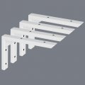 Alise Floating Shelf Brackets White For Shelves Heavy Duty L Wall Bracket Corner Brace Joint Angle Hanging Support 6x4 Inch 