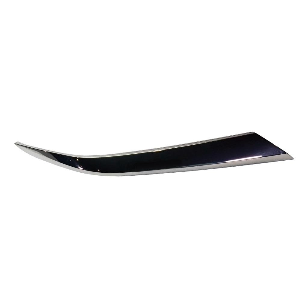 Front Bumper Cover Molding For Hyundai Santa Fe 2019 2020 Passenger Side Upper Abs Plastic Dark Satin Chrome Replaces Hy1047115