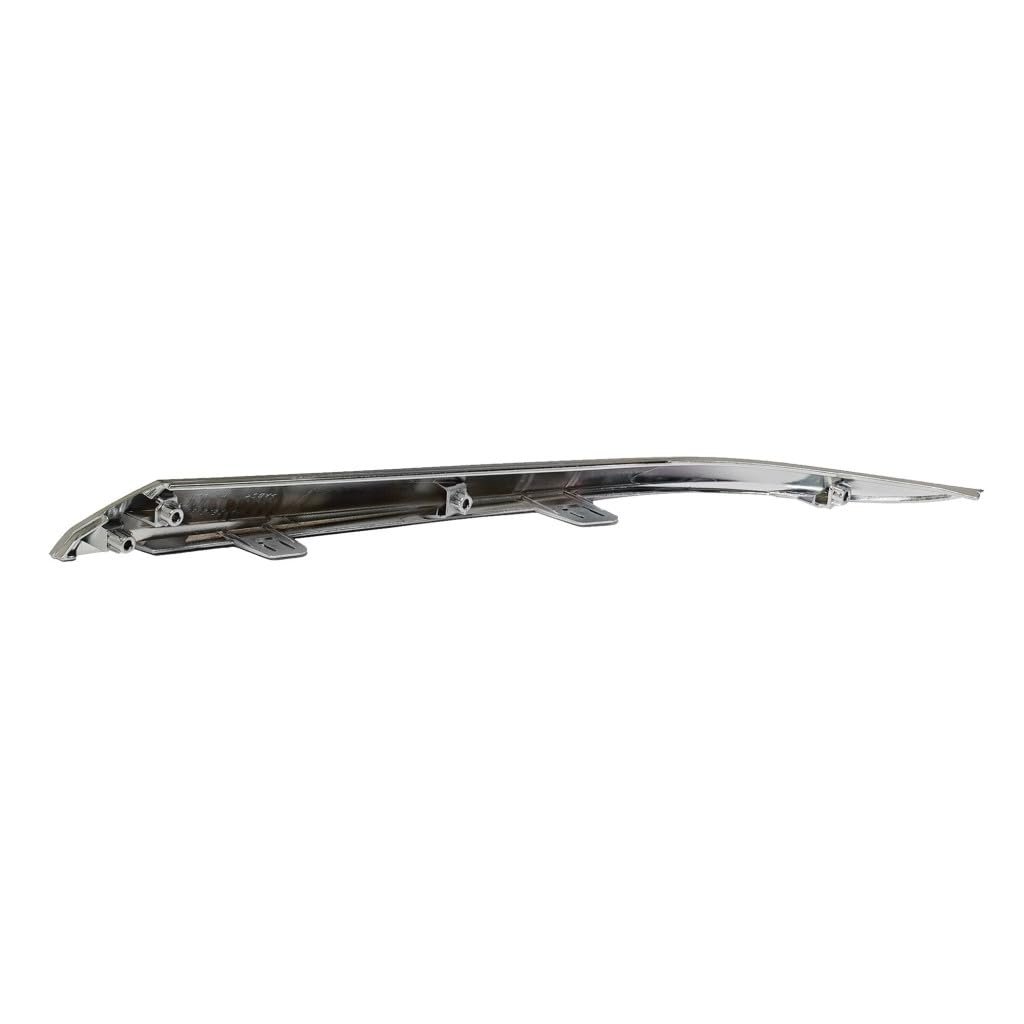 Front Bumper Cover Molding For Hyundai Santa Fe 2019 2020 Passenger Side Upper Abs Plastic Dark Satin Chrome Replaces Hy1047115
