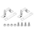 2pcs U Shaped Connector Bracket 35x35mm 304 Stainless Steel Pipe Strap Clamps For Door Shed Closed Bar Holder Strut Channel 