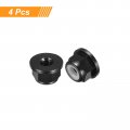 Uxcell Nylon Insert Hex Lock Nuts 4pcs M3 X 0 5mm Aluminum Alloy Self-locking Anodizing Flange Nut For Fasteners Black