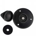 Recpro Rv Cable Tv Plate 476-b-3 476-w-3 Coaxial Connector Round Receptacle Black Or White Option 1 2 Pack Optional Seal Black 