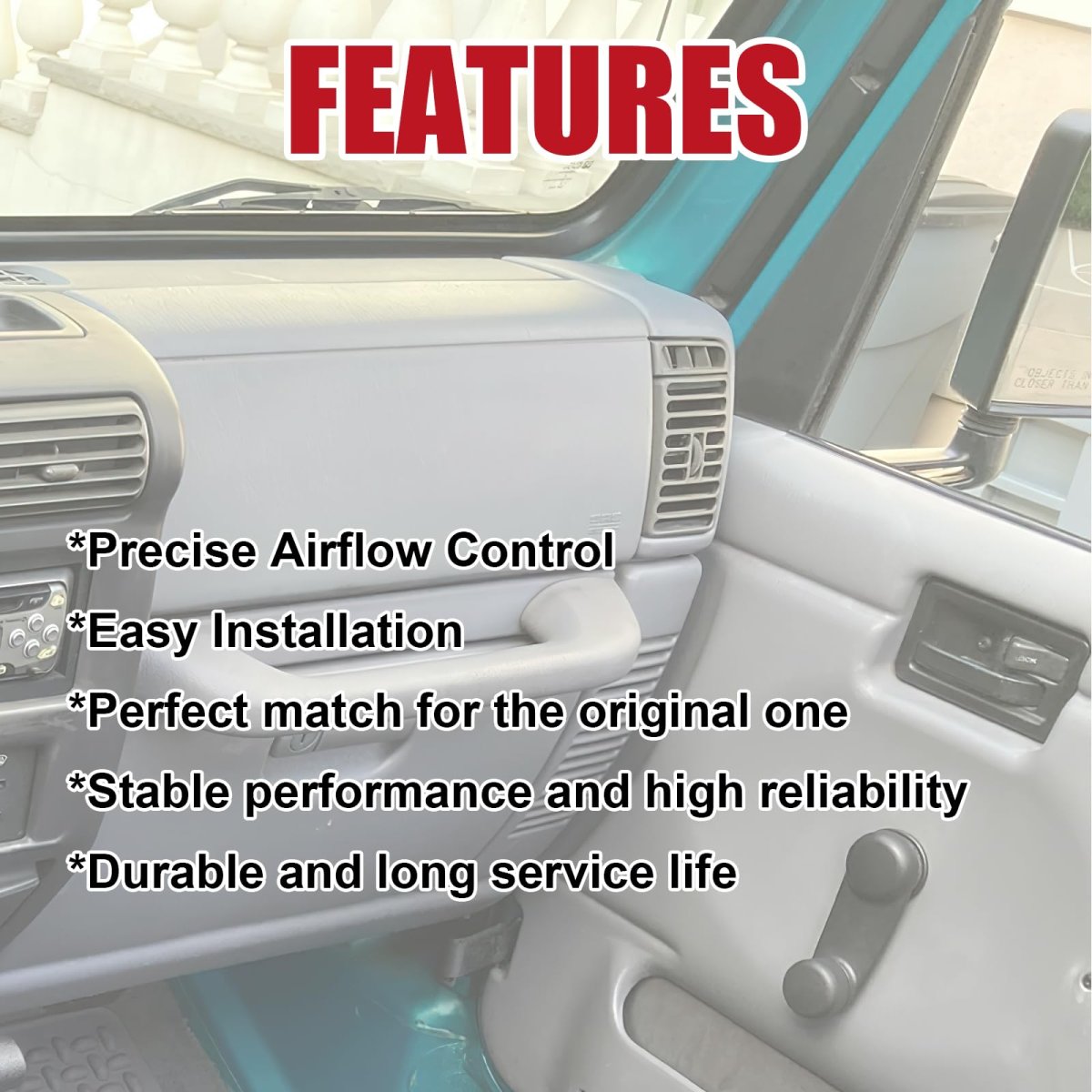 Pair Front Side Console Dash Air Vent Louver For Jeep Wrangler Tj 1997 2006 And Cherokee Xj 2001 Replace 5dp54taz 5dp55taz Ac