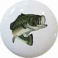 Carolina Hardware And Decor 1863 Largemouth Bass Fish Ceramic Cabinet Drawer Knob 