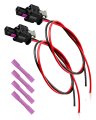 2 Way License Plate Light Connector Fit For Ram 1500 2500 3500 2019 2020 Pigtail Plug Wiring Harness Replace 4f0973702 2pcs 