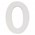 Montague Metal Products 8 Aluminum House Number 6 Outdoor Plaque Medium White 