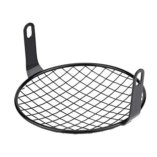 Terisass Helmet Cafe Racer Headlight Cover Iron Motorcycle Round Guard Grille Kit 6 5 Inch Motorbike Headlamp Protector Mask