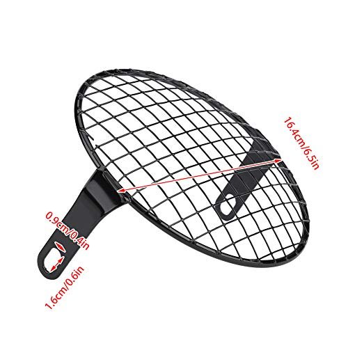 Terisass Helmet Cafe Racer Headlight Cover Iron Motorcycle Round Guard Grille Kit 6 5 Inch Motorbike Headlamp Protector Mask